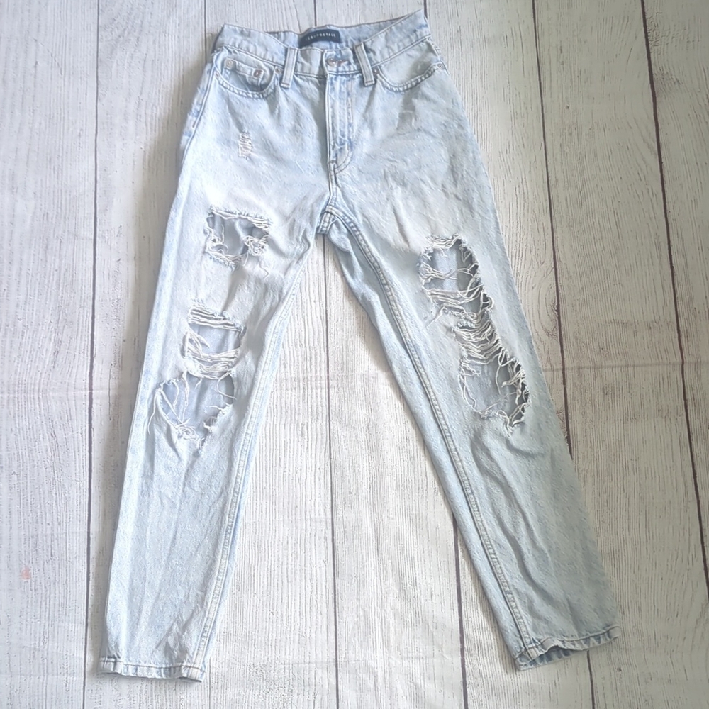Light Blue Distressed Aeropostale Women's Jeans